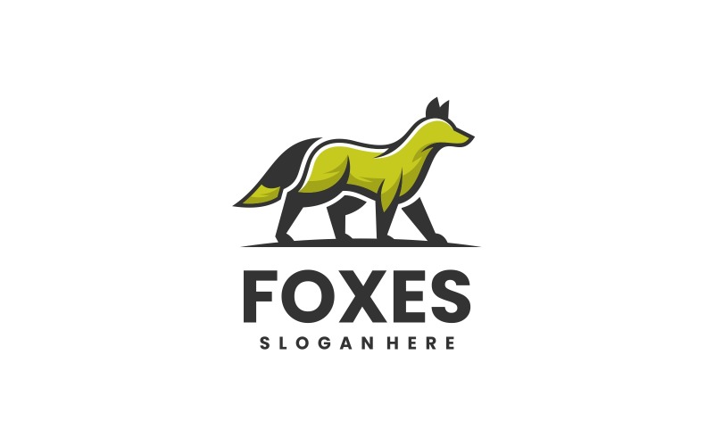 Fox Simple Mascot Logo Vol.1 Logo Template