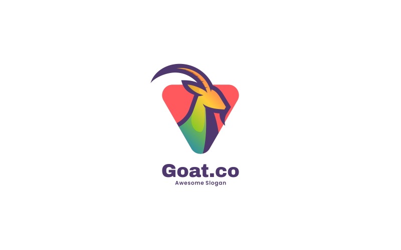 Goat Color Mascot Logo Style Logo Template