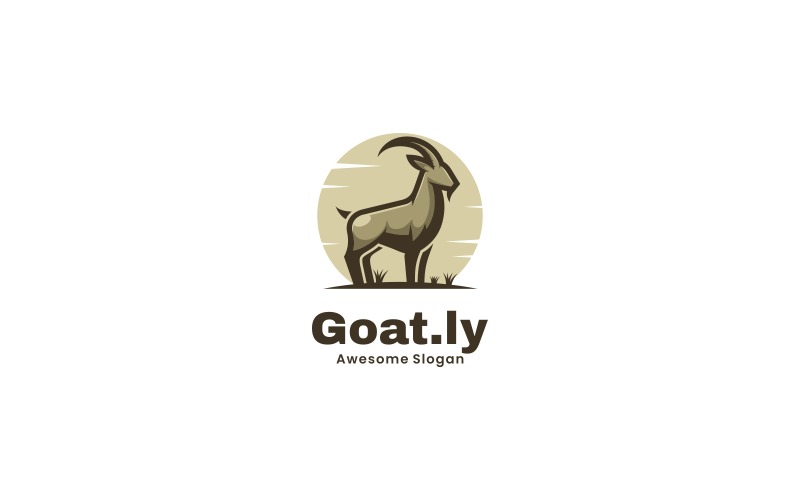 Goat Simple Mascot Logo Vol.1 Logo Template