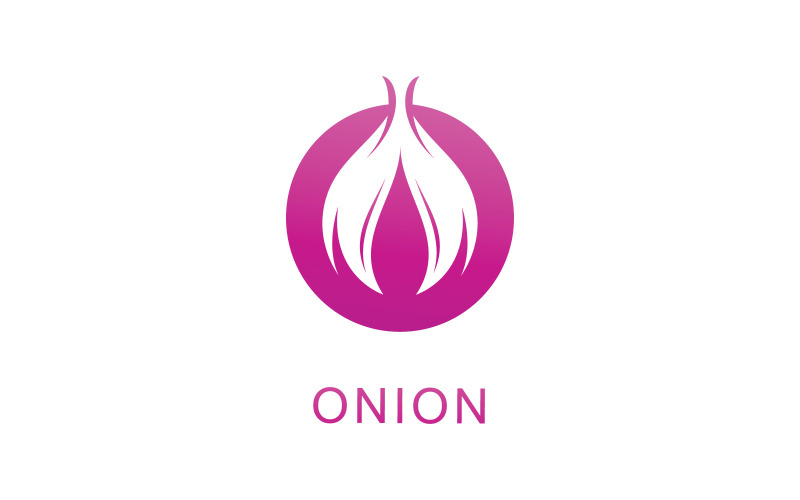 Onion Vector Template. Red Onion Logo Design V10 Logo Template