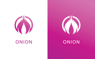 Onion Vector Template. Red Onion Logo Design V11