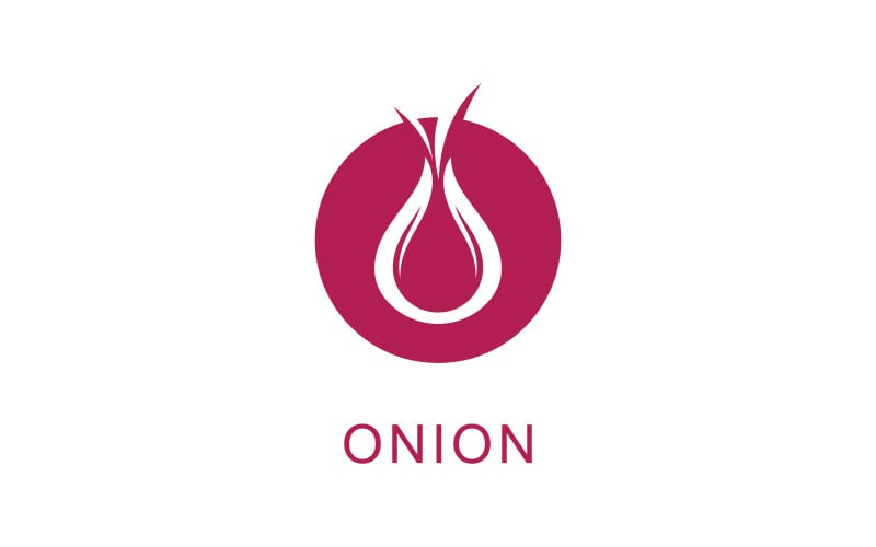 Onion Vector Template. Red Onion Logo Design V12 Logo Template