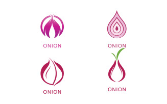 Onion Vector Template. Red Onion Logo Design V15