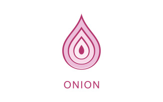 Onion Vector Template. Red Onion Logo Design V1