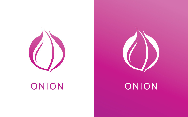 Onion Vector Template. Red Onion Logo Design V3 Logo Template