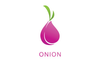 Onion Vector Template. Red Onion Logo Design V6