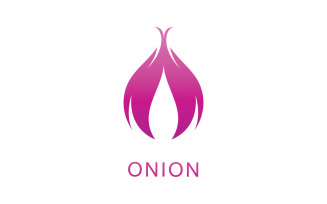 Onion Vector Template. Red Onion Logo Design V9
