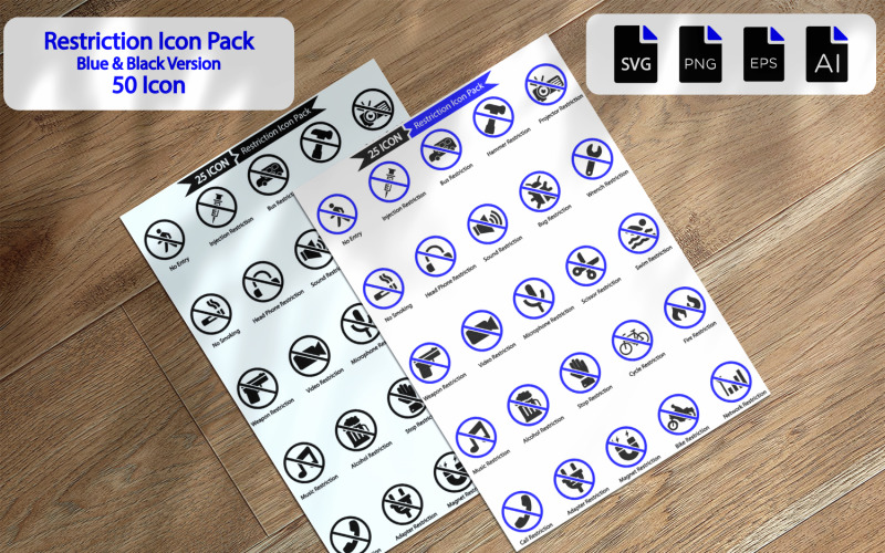 50 Premium Restriction Icon Pack Icon Set