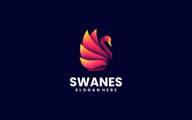 Swan Gradient Colorful Logo Vol.2 Logo Template