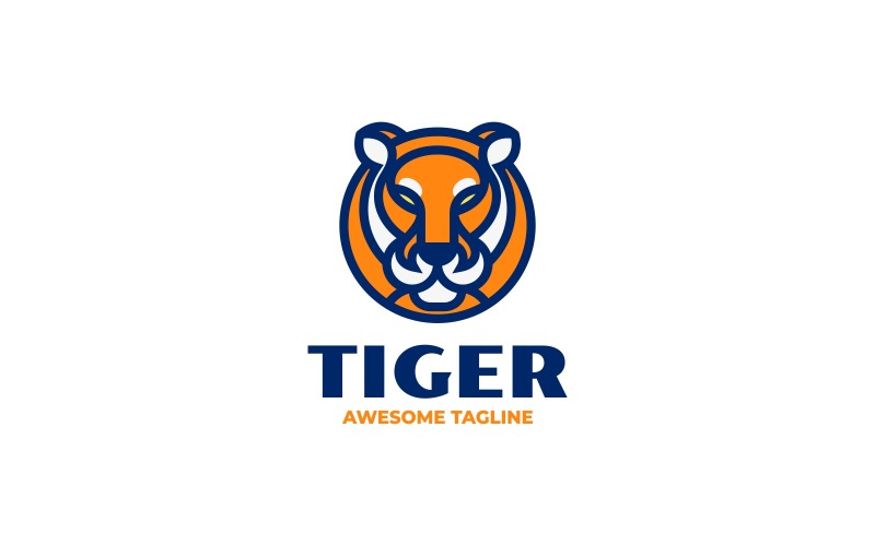 Tiger Simple Mascot Logo Vol.1 Logo Template