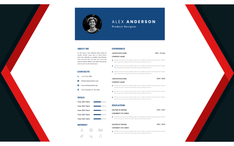 Blue Beautyfull Cv Template.Zip