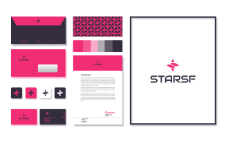Branding Star Galaxy Space Logo With Initial Letter SF
