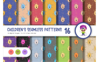Cute Baby Seamless Patterns 16. Digital Paper