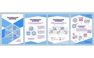 Information Warfare Blue Brochure Template
