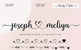 Joseph Meliya Lovely Script Font