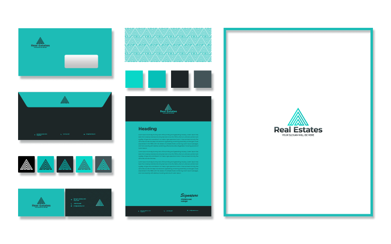 Real Estate Logo Design | A Letter Branding Template Logo Template