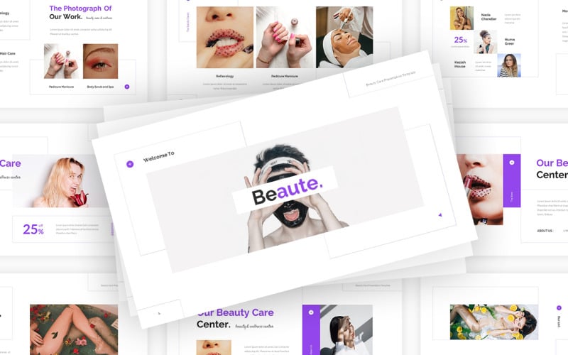 Beaute - Beauty Care Powerpoint PowerPoint Template