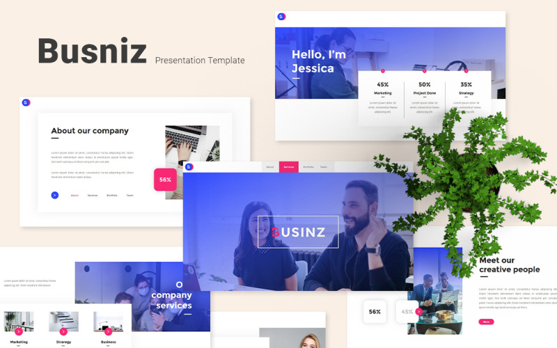 Busniz - Marketing Business Powepoint PowerPoint Template