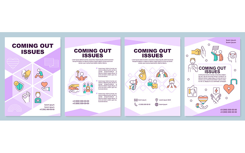 Coming Out Issues Brochure Template Corporate Identity