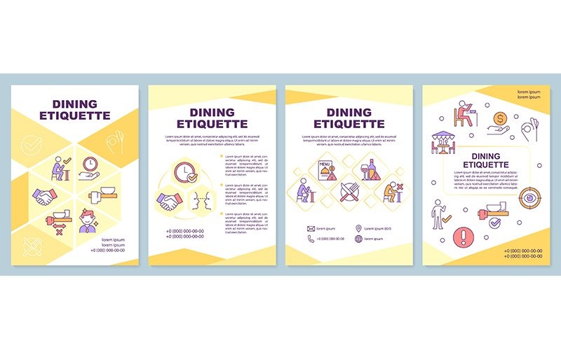 Dining Etiquette Brochure Template Corporate Identity