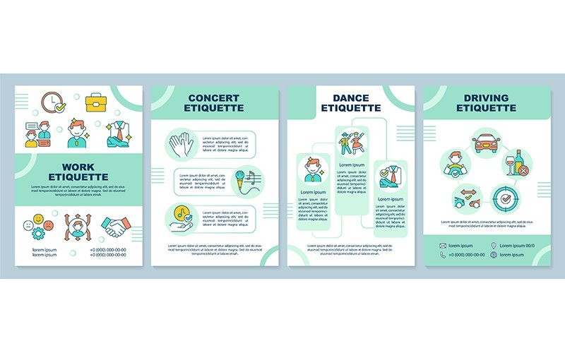 Etiquette Types Brochure Template Corporate Identity