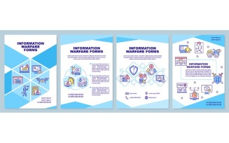 Infomation Warfare Forms Blue Brochure Template
