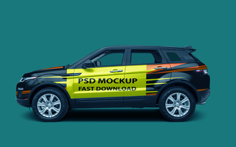 Land Rover Car PSD Mockup Template Design Product Mockup