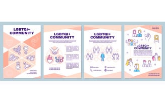 LGBTQI Community Pink Brochure Template