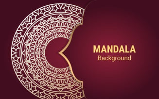 Luxury mandala vector with golden style