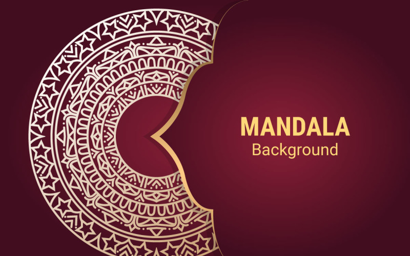 Luxury mandala vector with golden style Background