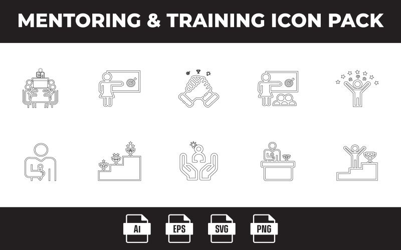 Mentoring & Training Icon Pack-2 Icon Set