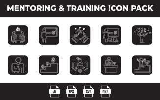 Mentoring & Training Icon Pack-4