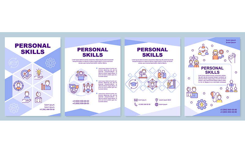 Personal Skills Purple Brochure Template Corporate Identity