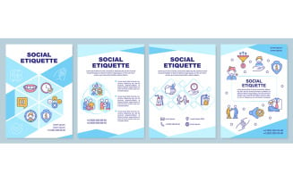 Social Etiquette Brochure Template