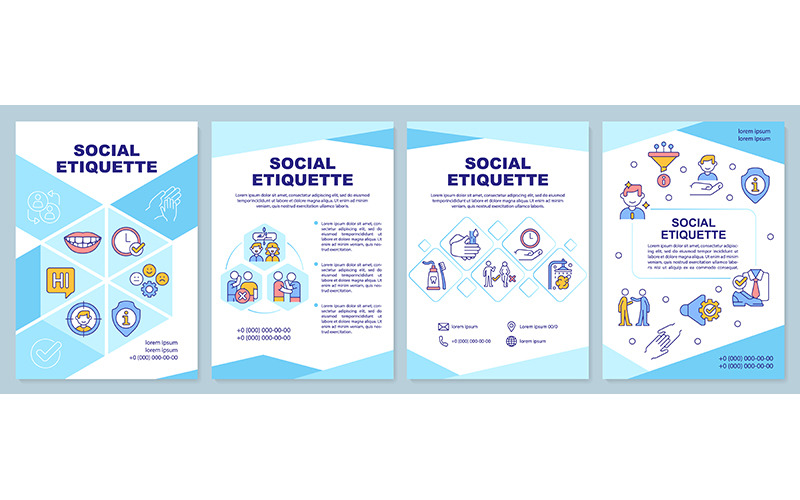 Social Etiquette Brochure Template Corporate Identity