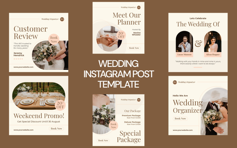 Wedding Instagram Post Template Social Media