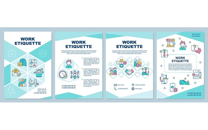Work Etiquette Brochure Template Corporate Identity