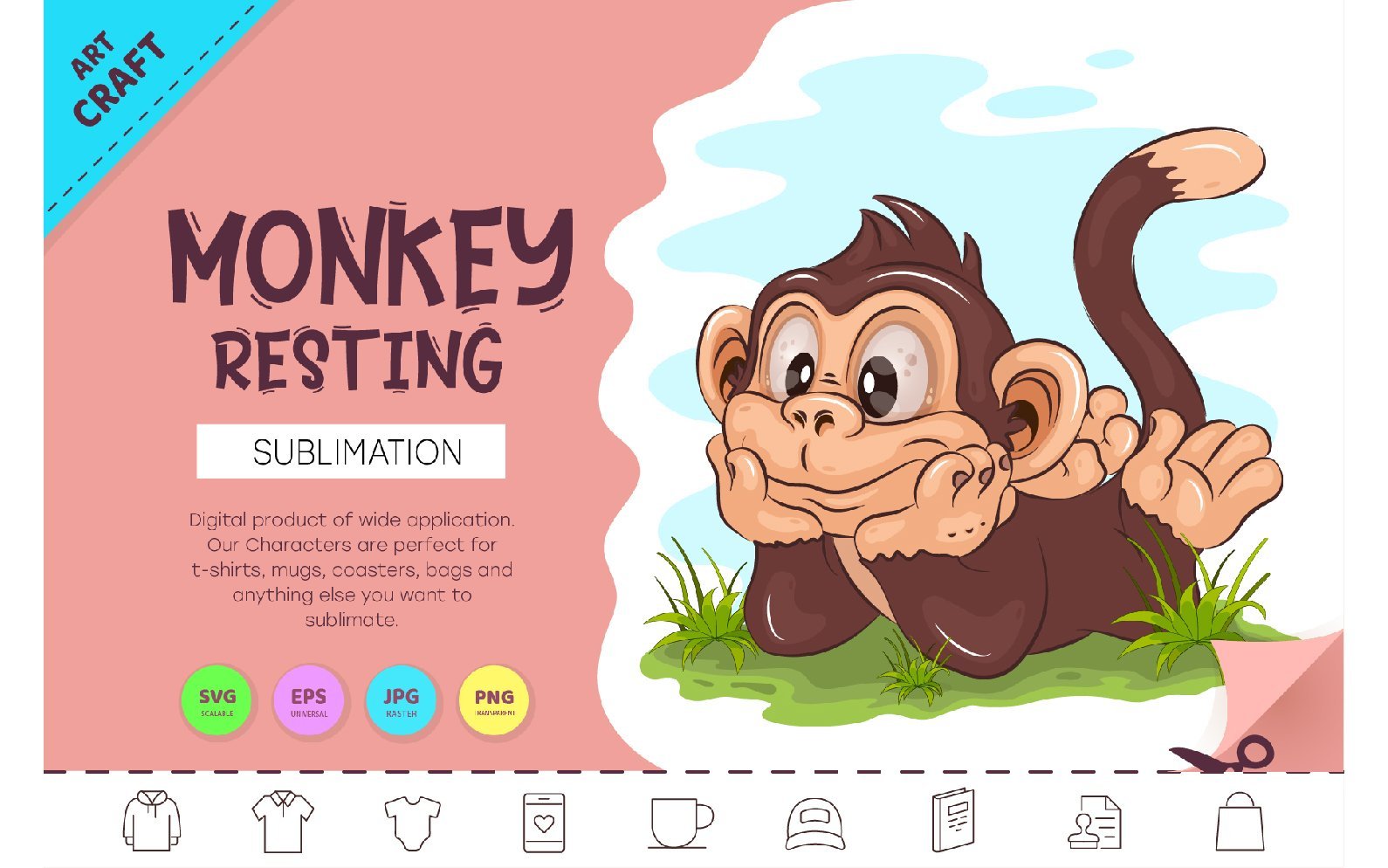 Kit Graphique #269887 Cartoon Monkey Divers Modles Web - Logo template Preview