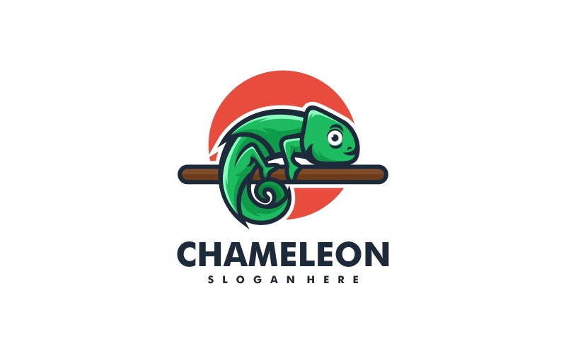 Chameleon Simple Mascot Logo Style Logo Template