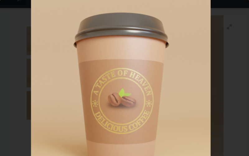 Disposable Coffee-Cup in Blender Model