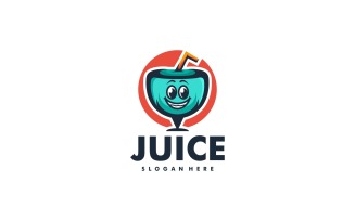 Juice Mascot Cartoon Logo