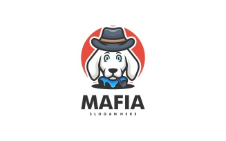 Mafia Dog Simple Mascot Logo
