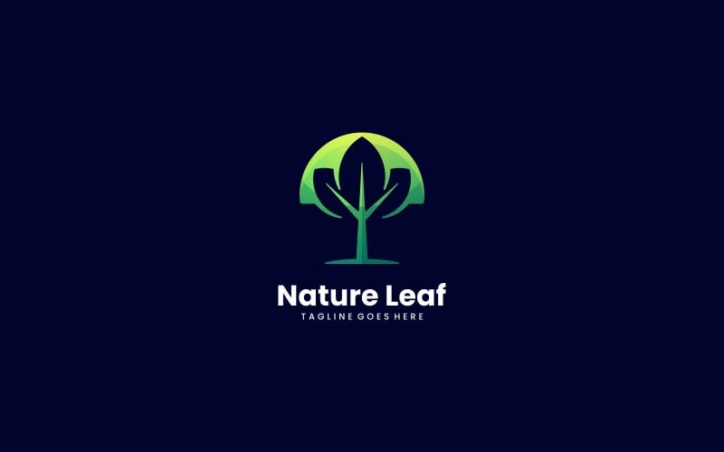 Nature Leaf Gradient Logo Vol.2 Logo Template