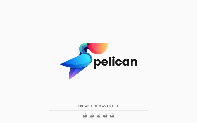 Pelican Gradient Colorful Logo Vol.3 Logo Template