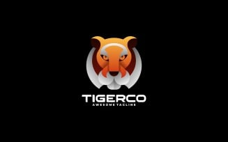 Tiger Gradient Colorful Logo Design