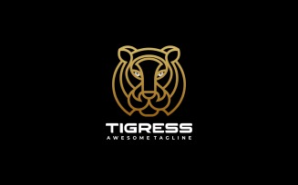 Tiger Line Art Luxury Logo