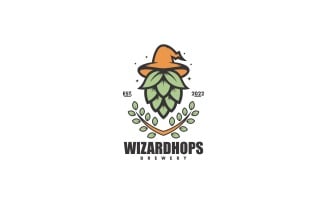 Wizard Hops Simple Mascot Logo