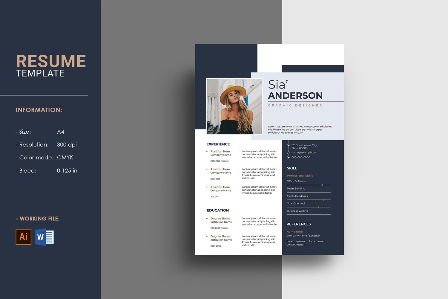 Template #269906 Resume Clean Webdesign Template - Logo template Preview