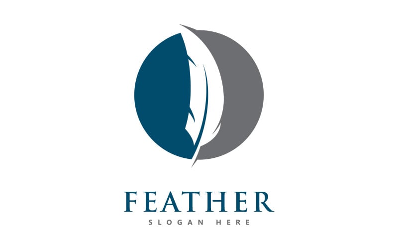 Feather Vector Logo Design Template V5 Logo Template