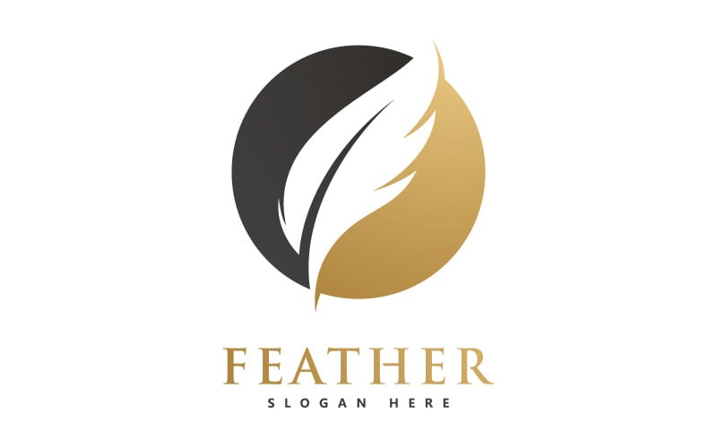 Feather Vector Logo Design Template V8 Logo Template